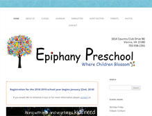 Tablet Screenshot of epiphanypreschool.com